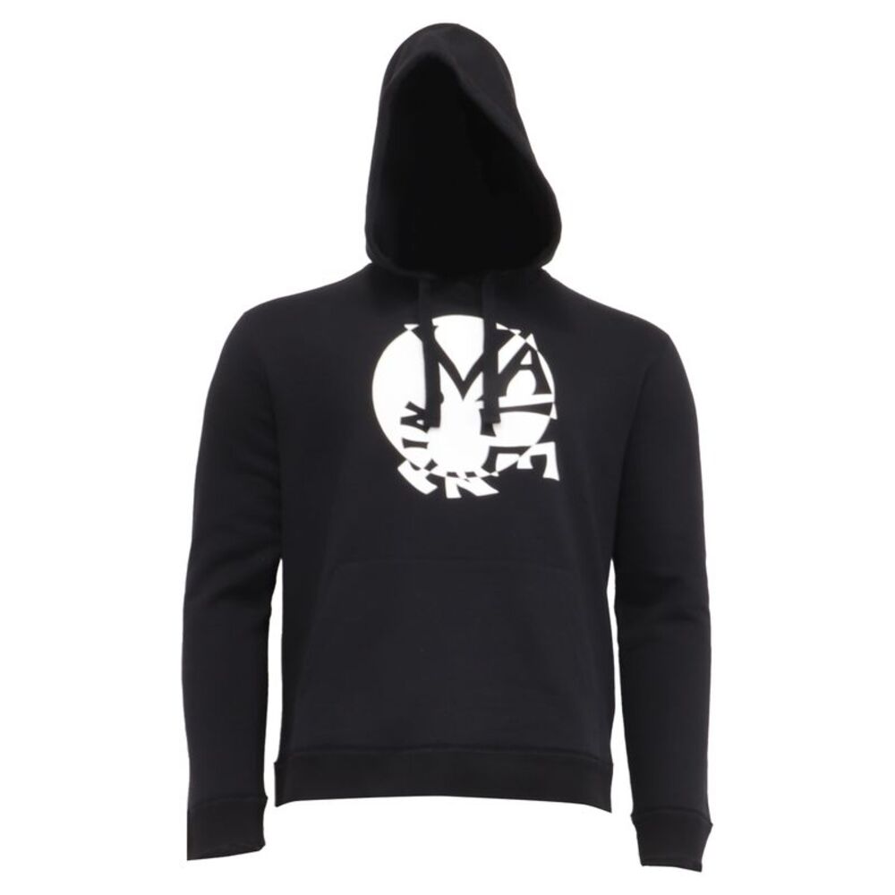 Valentino Logo-Print Hoodie Black Cotton